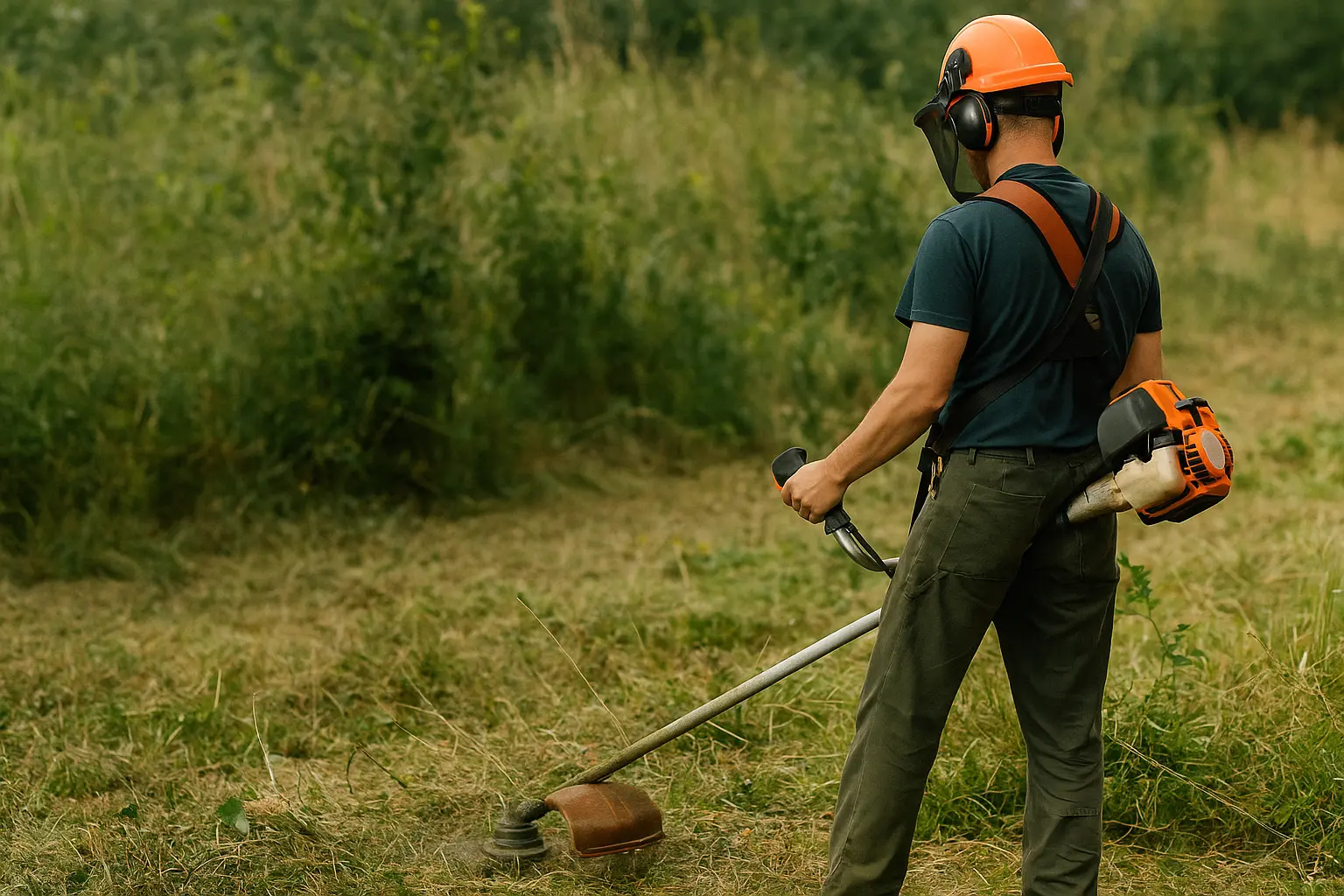 Débroussaillage de terrain en friche